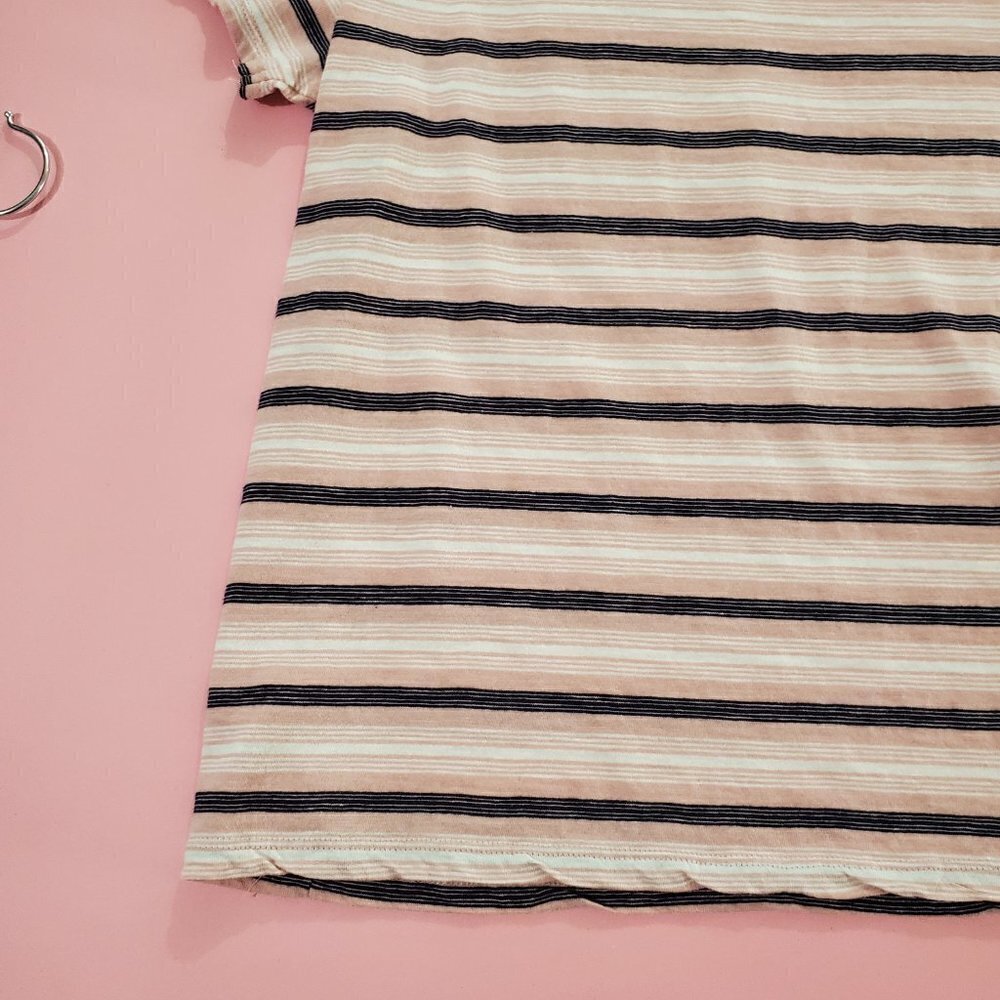 🖤 Dip Pink White Black Stripped T-Shirt 🖤 - Picture 11 of 12